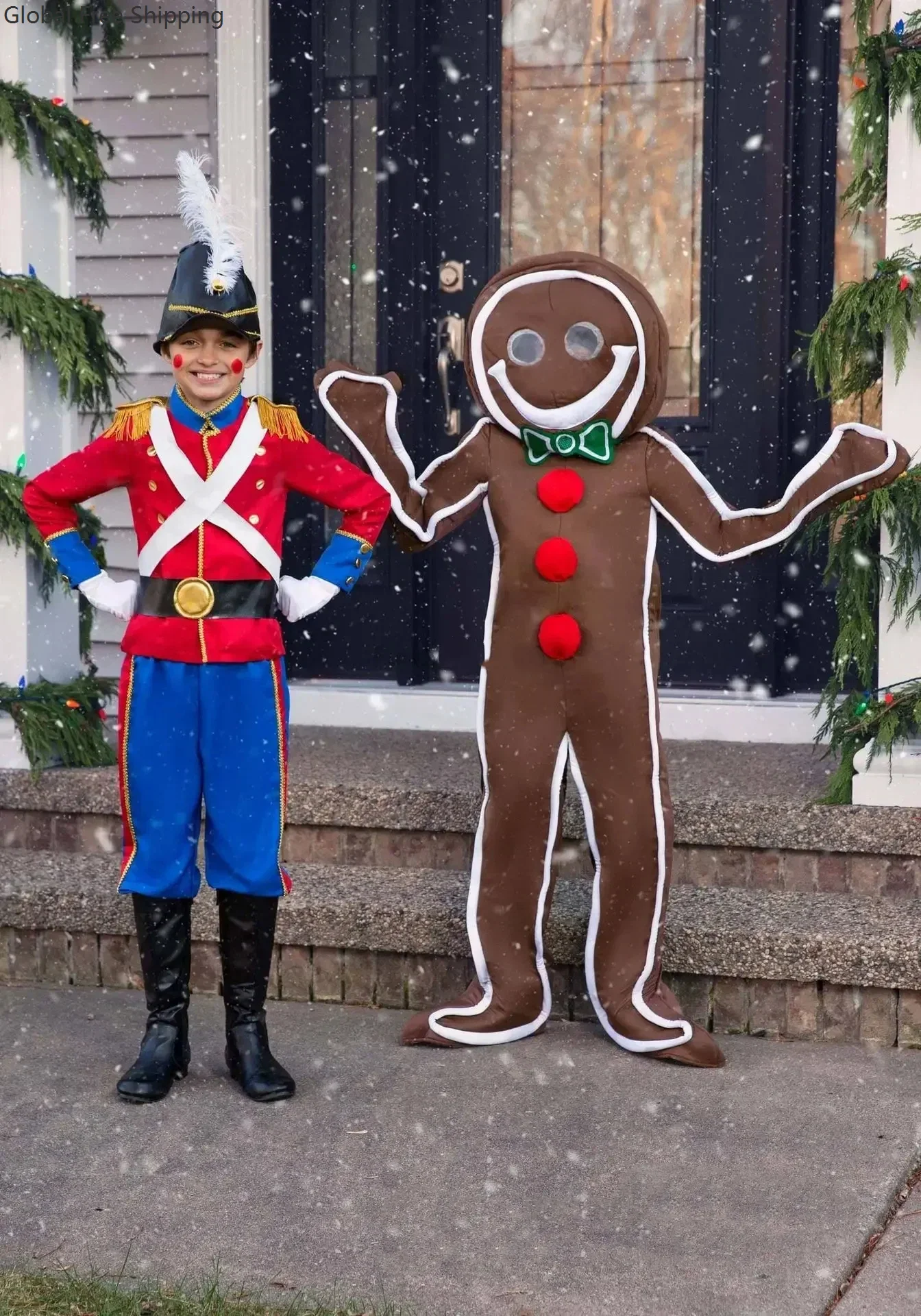 Adult Roleplay Christmas Gingerbread Party Jumpsuit Costume Cartoon Mascot Frosted Gingerbread Man Halloween Outfit Unisex 2026