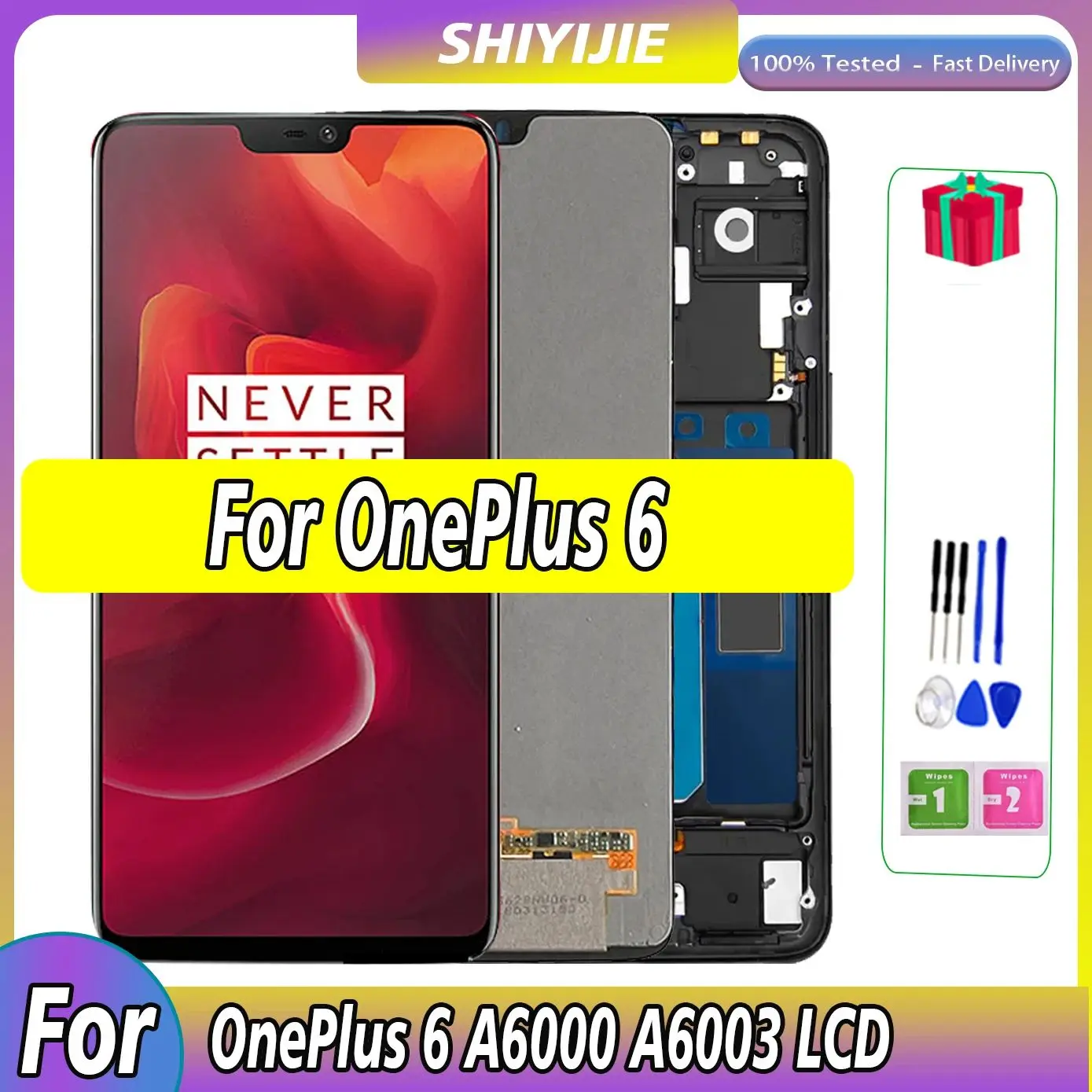 

100% Tested LCD Original For Oneplus 6 LCD A6000 A6003 Display Touch Screen Digitizer For One Plus 6 LCD Replacement Assembly