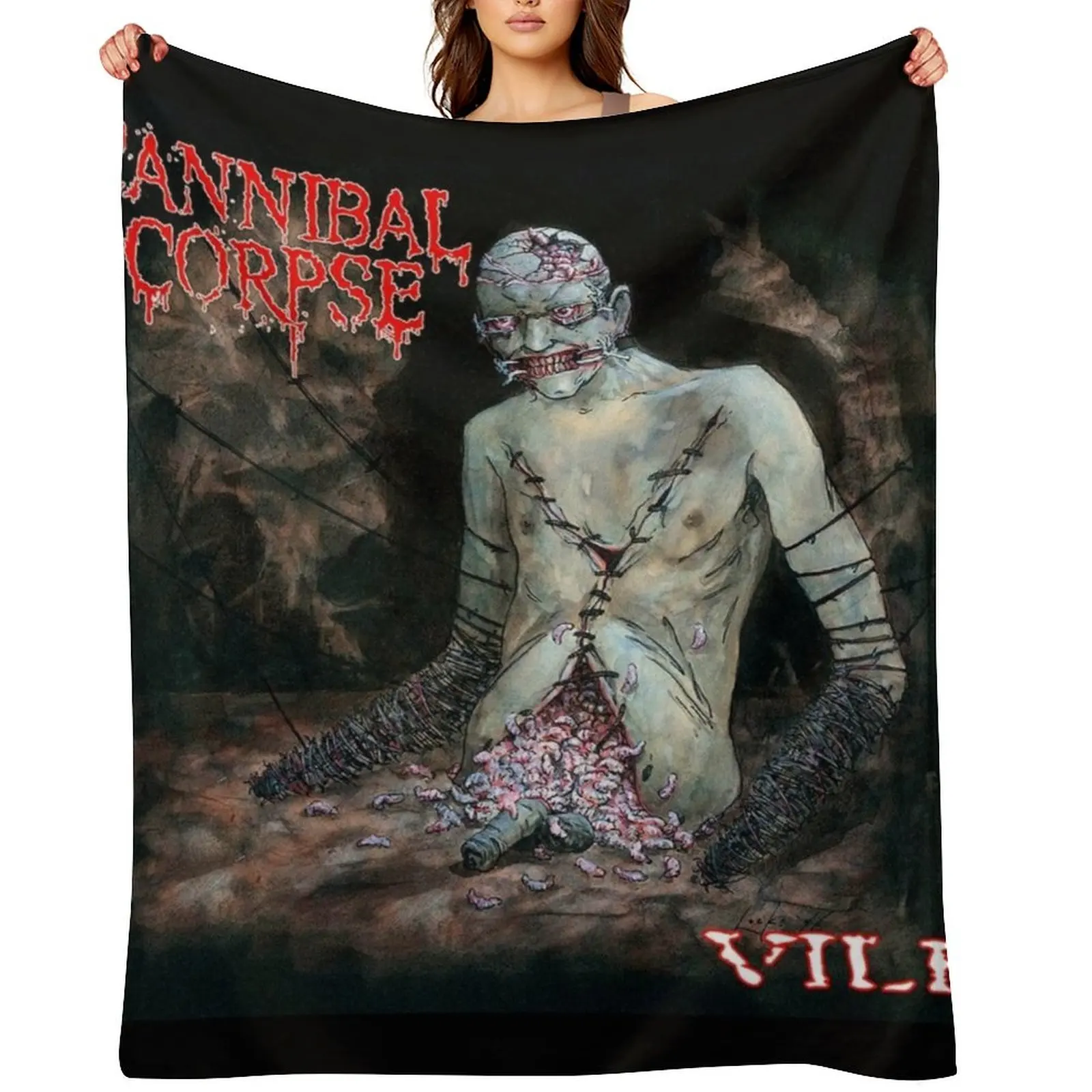 

Cannibal Corpse vile Throw Blanket Sofas Bed linens wednesday Blankets