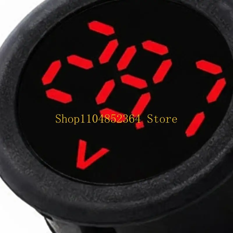652F 5-100V LED Digital Display Round Two-wire Voltmeter Digital Car Current