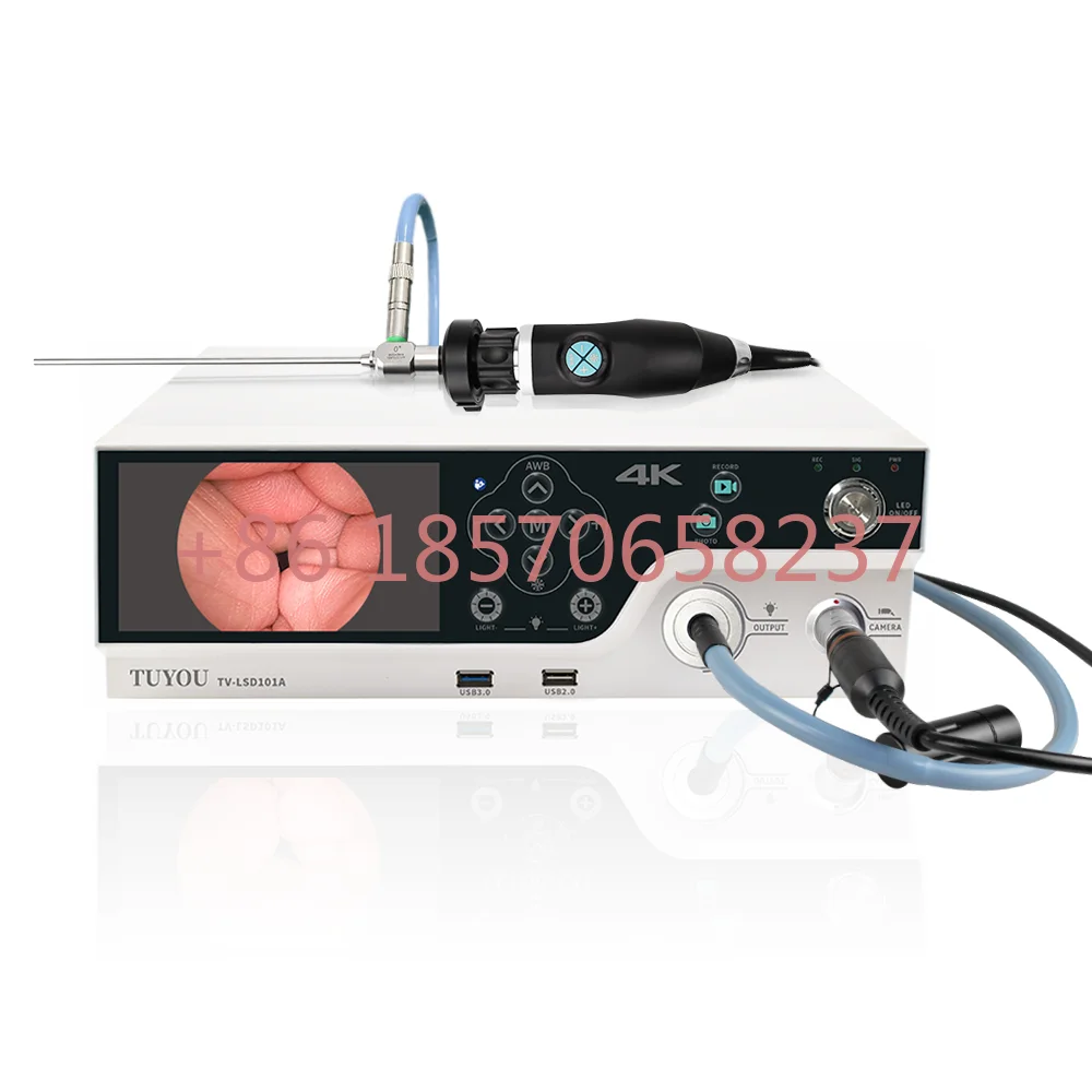 4K HD Medical Laparoscope Gynecological Endoscope Camera with Fiber Optic Light source and USB Record