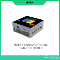 HOTA F6 QUAD-CHANNEL SMART Charger DC1000W 4*15A for Lipo LiIon NiMH Lipo Battery Balance Charger Discharger with USB 45W Type-C