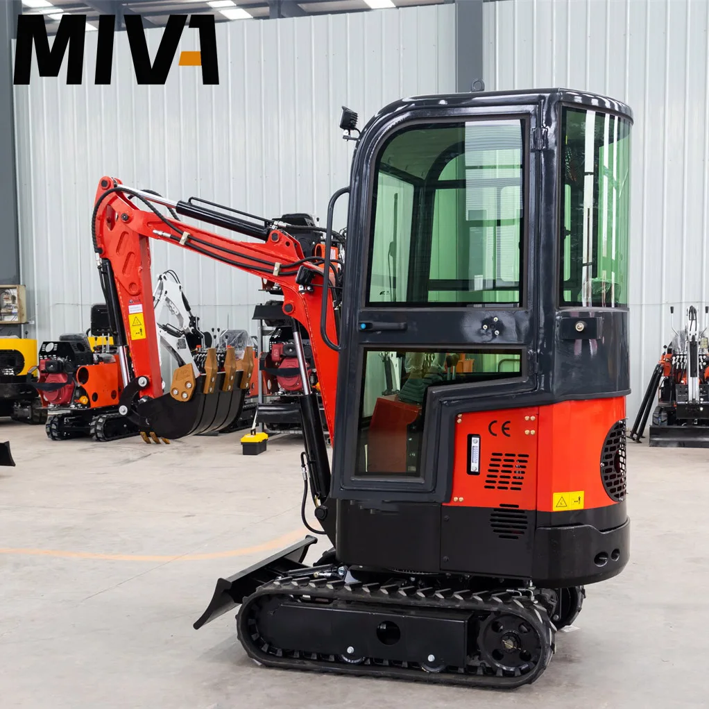 Factory Prices Compact 1tons Mini Excavator Portable Crawler Mini Escavatore Diesel Engine 1.2ton Micro Excavator Customizd