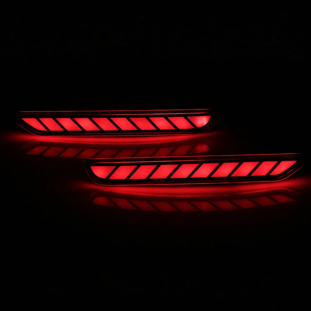 Ledリアバンパーリフレクターライトランプブレーキスバルフォレスター2008 2009-2019 drlターンシグナルライト2/3機能テールランプ