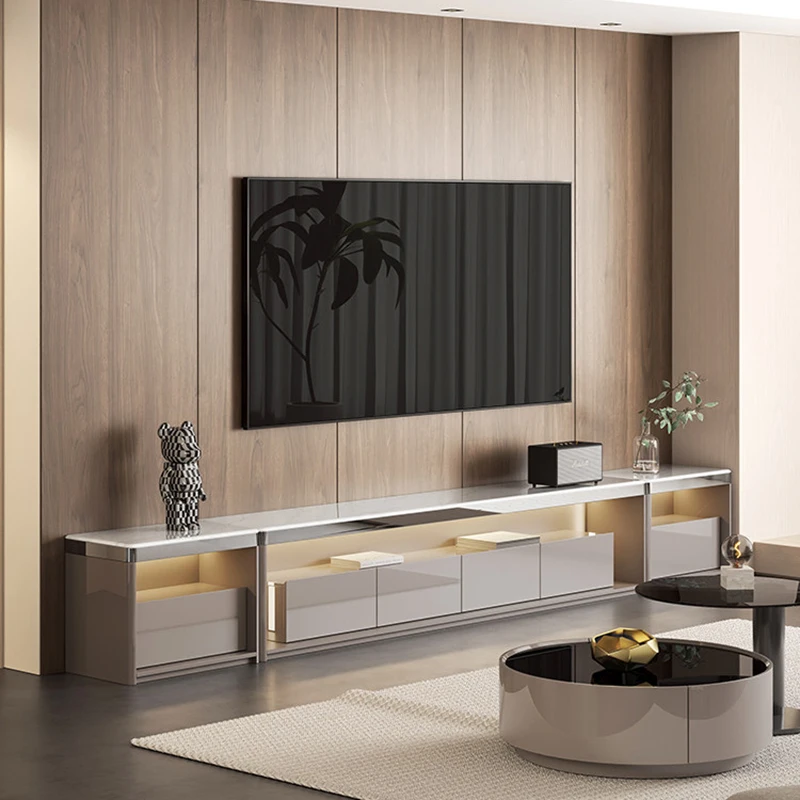 

Italian Luxury Tv Cabinet Nordic High End Villa Living Room Tv Stand Coffee Table Combination Home Furniture Muebles Salon FYFS