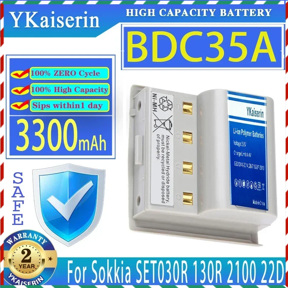 

YKaiserin 3300mAh Replacement Battery BDC35A For Sokkia 22D SET030R 130R 2100 Batteries