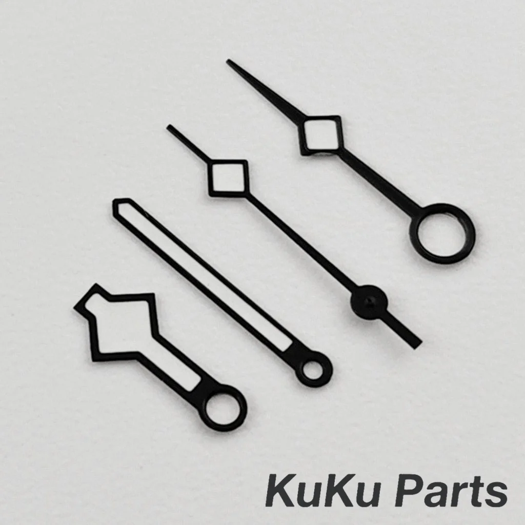 GMT NH34 Schneeflocken-Uhrzeiger, 4 Pins, NH34A 4R34 Uhren, Zeiger, GMT-Zeiger für NH34 NH35-Uhrwerk, grün leuchtende Uhrennadeln