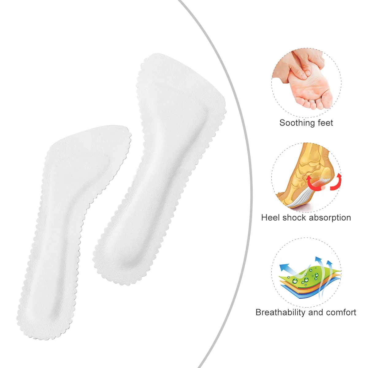 Sandal Pad Seven Point Miss Women's Sandals Gel Latex Cushion Shoe Insole Foot Care Insoles