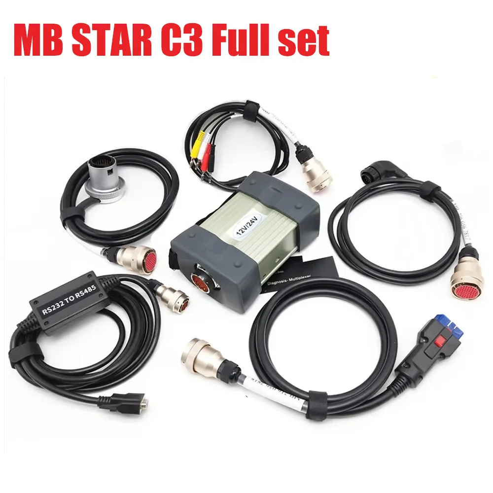 MB Star C3 Diagnostic Tool Full Chip for Benz-Xentry SD Connect Multiplexer Support 12V & 24V Car/Truck Diagnosis Scanner