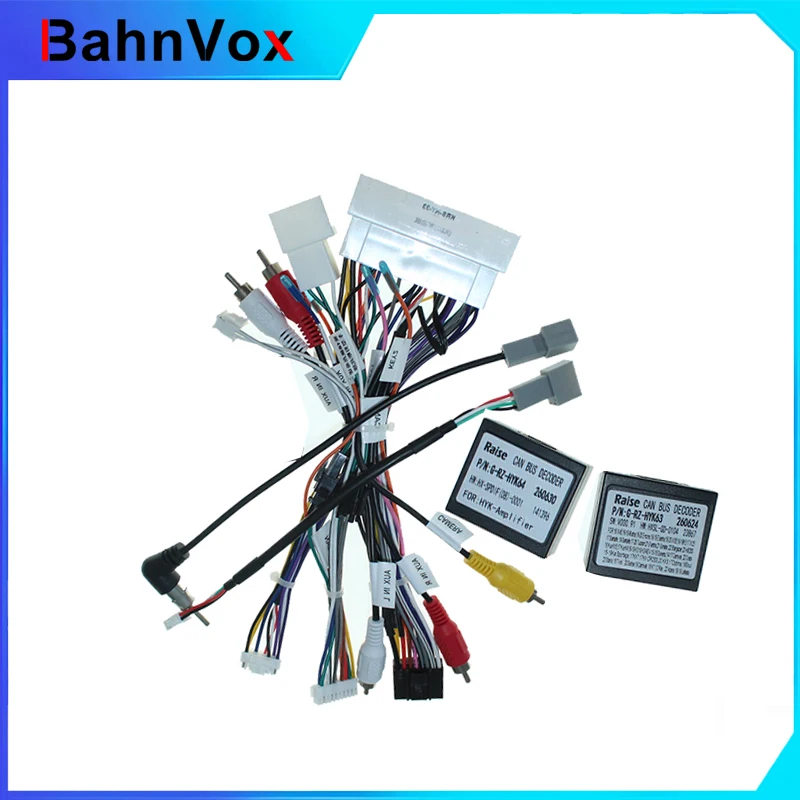 Car Radio 16pin Wiring Harness Power Cable Adapter Canbus Decoder For Hyundai Elantra Mistra Encino Kona KX3 KX7