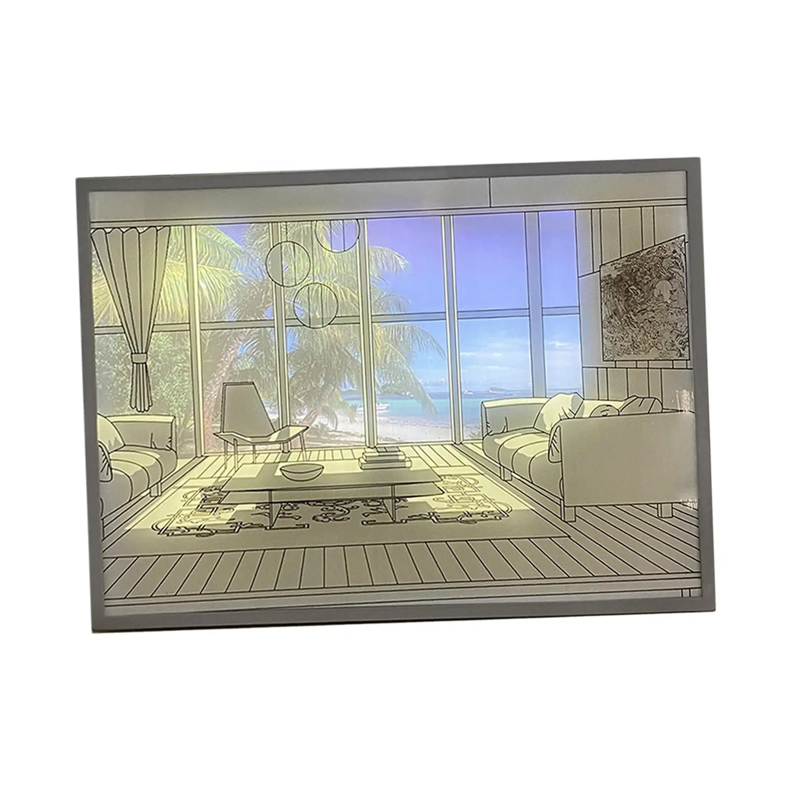 LED Lighting Painting Decoration LED Glowing Photo Frame Color Changing Night