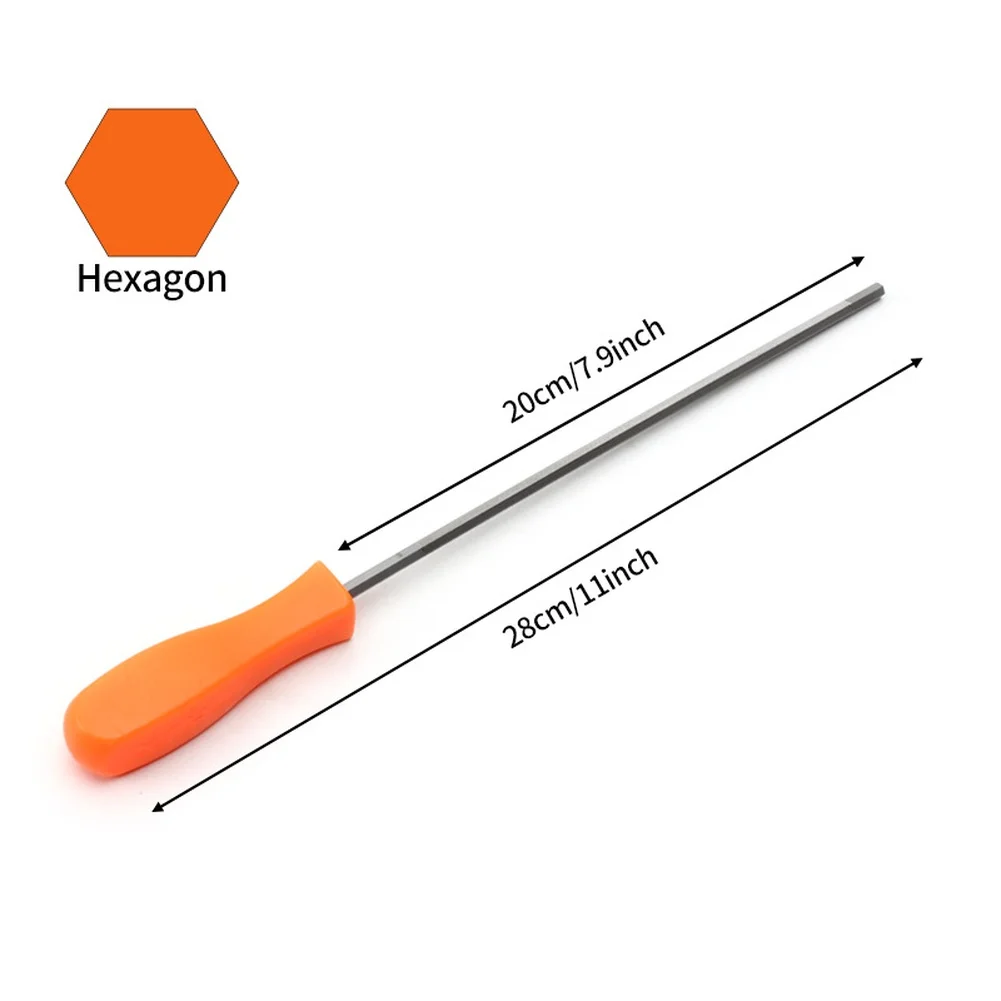 1pcs Hexagonal Chainsaw= File Set 4.0mm-5.5mm For Power Saw Maintenance Precise Edge Sharpening 3/8 Pitch Hand Tools