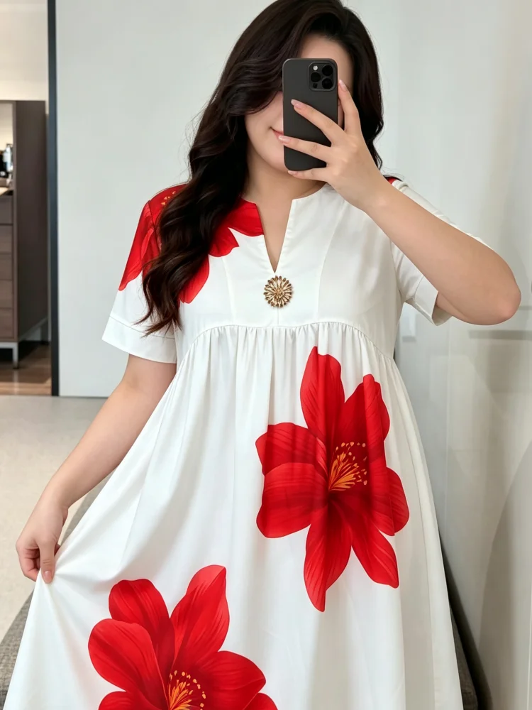 Plus Size Dress Women Floral P - đánh giá và giá Midi Skirt Floral