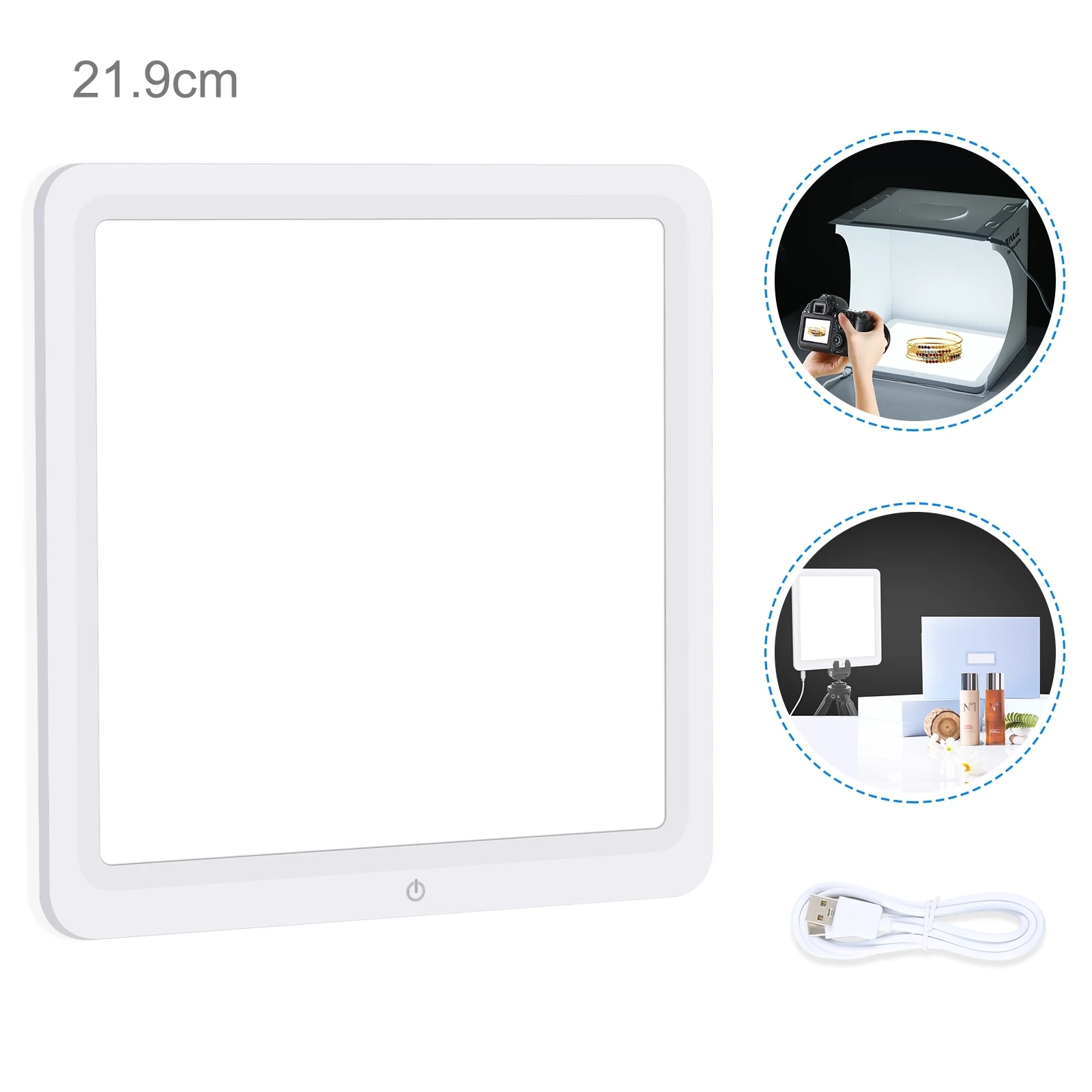 PULUZ 20cm/30cm Mini LED Photography Shadowless Bottom Light Lamp Pad Photo Studio Softbox Bottom Light For 20cm,30cm lightboxs