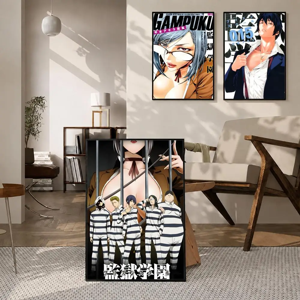 Anime Prison School Poster Room Wall Art Decor Waterproof Stickers For Home Bar Bedroom Decoration