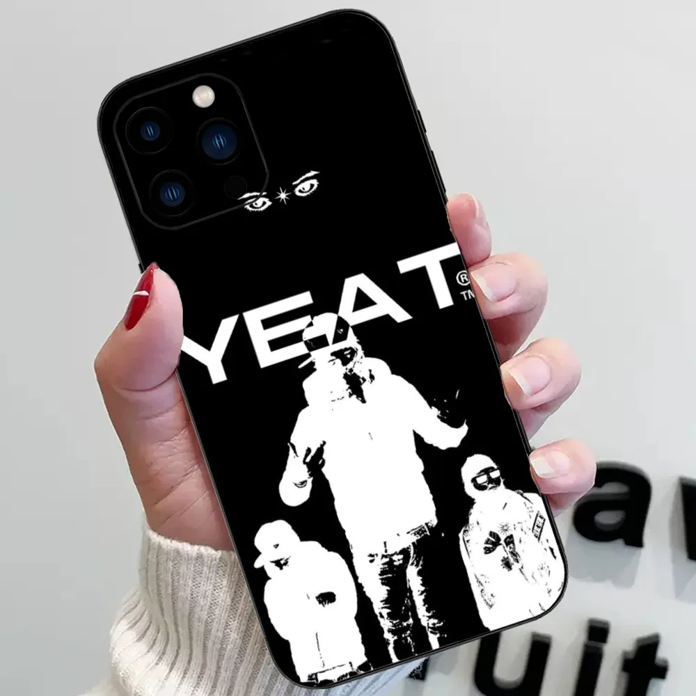 Rapper Y-Yeat 2093 Phone Case For iPhone 15 14 13 12 11 Pro Max mini XS XR X 8 Plus SE Black Cover