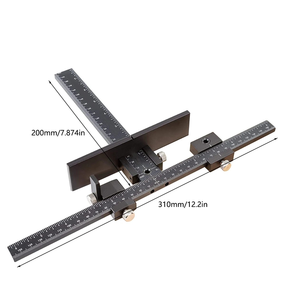 Imagem -05 - Gabinete Hardware Jig Liga de Alumínio Modelo Ajustável para Instalação Precisa Rápida Porta e Gaveta Puxador Guia de Broca