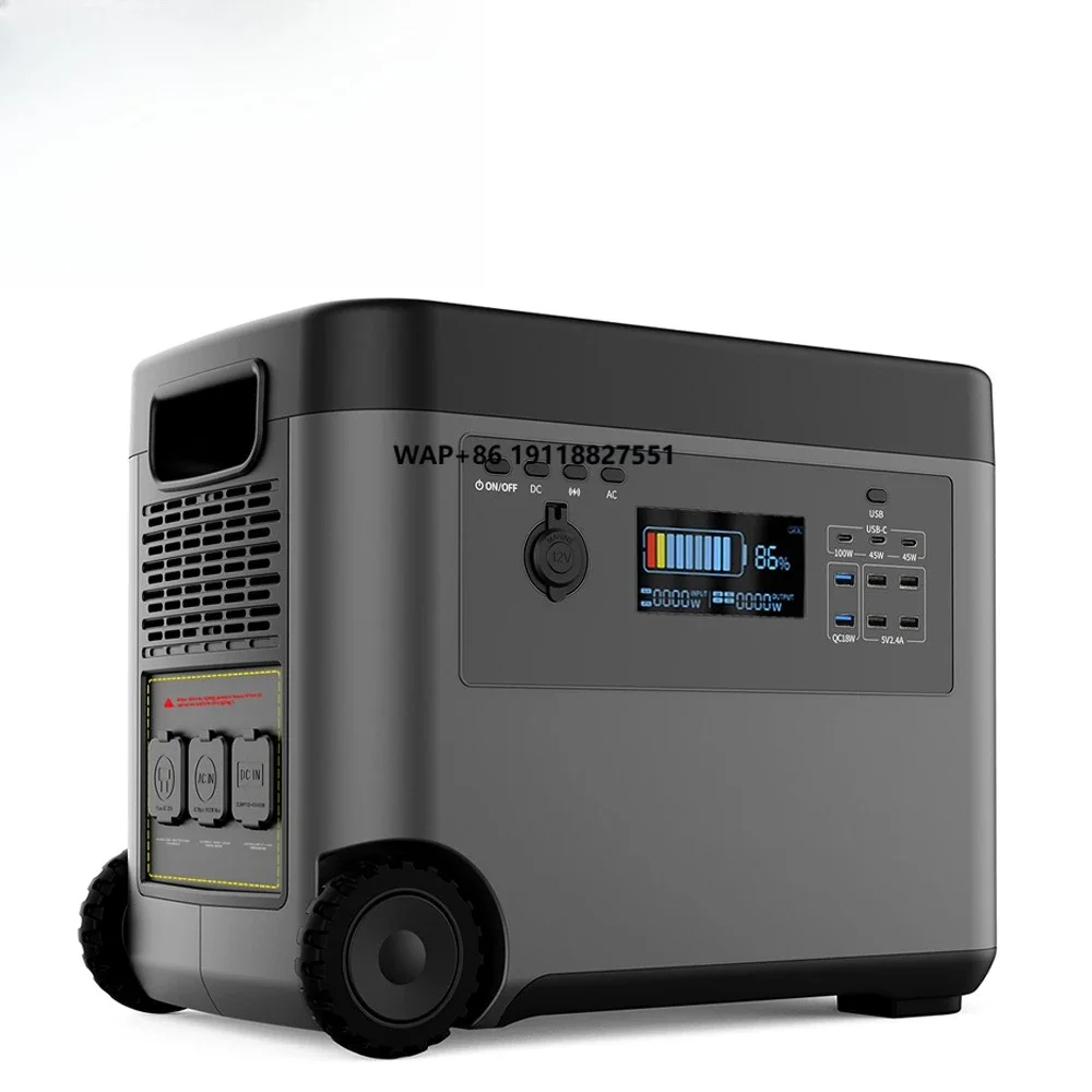 2025 New Portable Power Station 2500W 3000W 5000W High Quality Lithium Battery Solar Charging Generator Energy Storage System