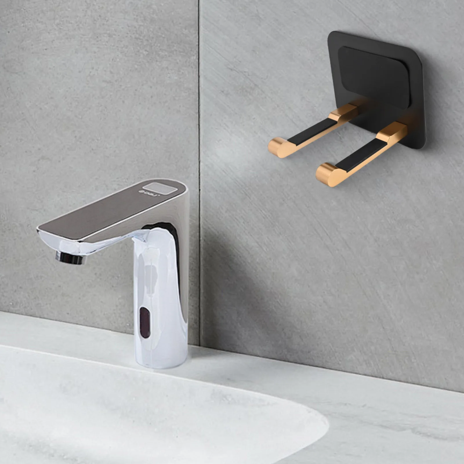 

Aesthetic Wall Mounted Hair Dryer Holder Offering Both Style and Functionality with Simple Installation Methods