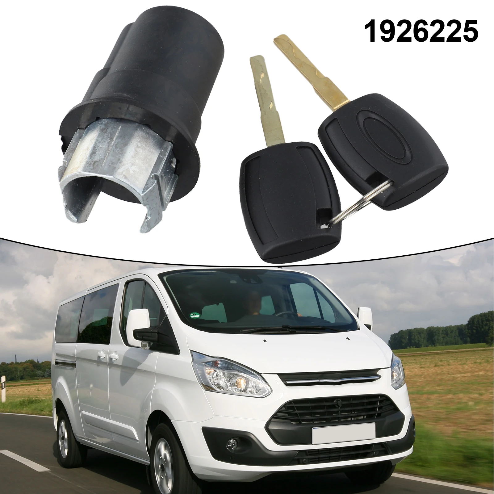 

For Ford For Transit Custom Bonnet Lock with 2 Keys for Models 2014 to 2019 Direct Replacement Part 1926225 Plastic Construction