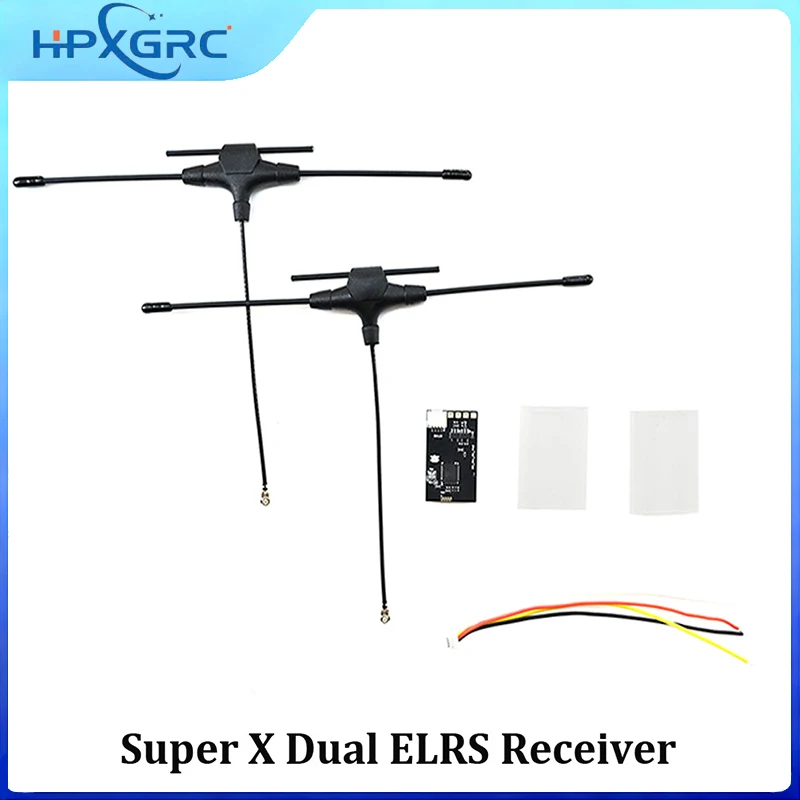 HPXGRC-Super X dubbele ELRS-ontvanger, 2.4G + 915M frequentieband, ingebouwde LR1121-chip voor RC FPV Racing Freestyle Drone
