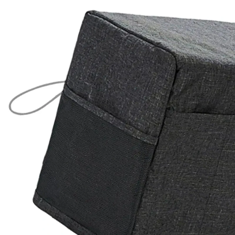 Universal Dust Cover For Sewing Machine With Storage Pockets Waterproof Gift Black Polyester 1 PCS