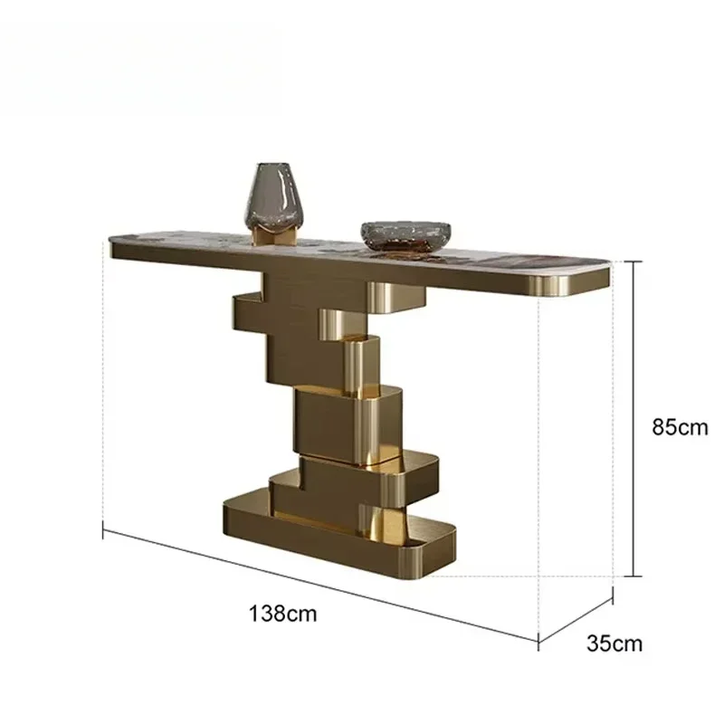 

Selected Good Items 2025 Cross-border Modern Luxury Stainless Steel Console Table