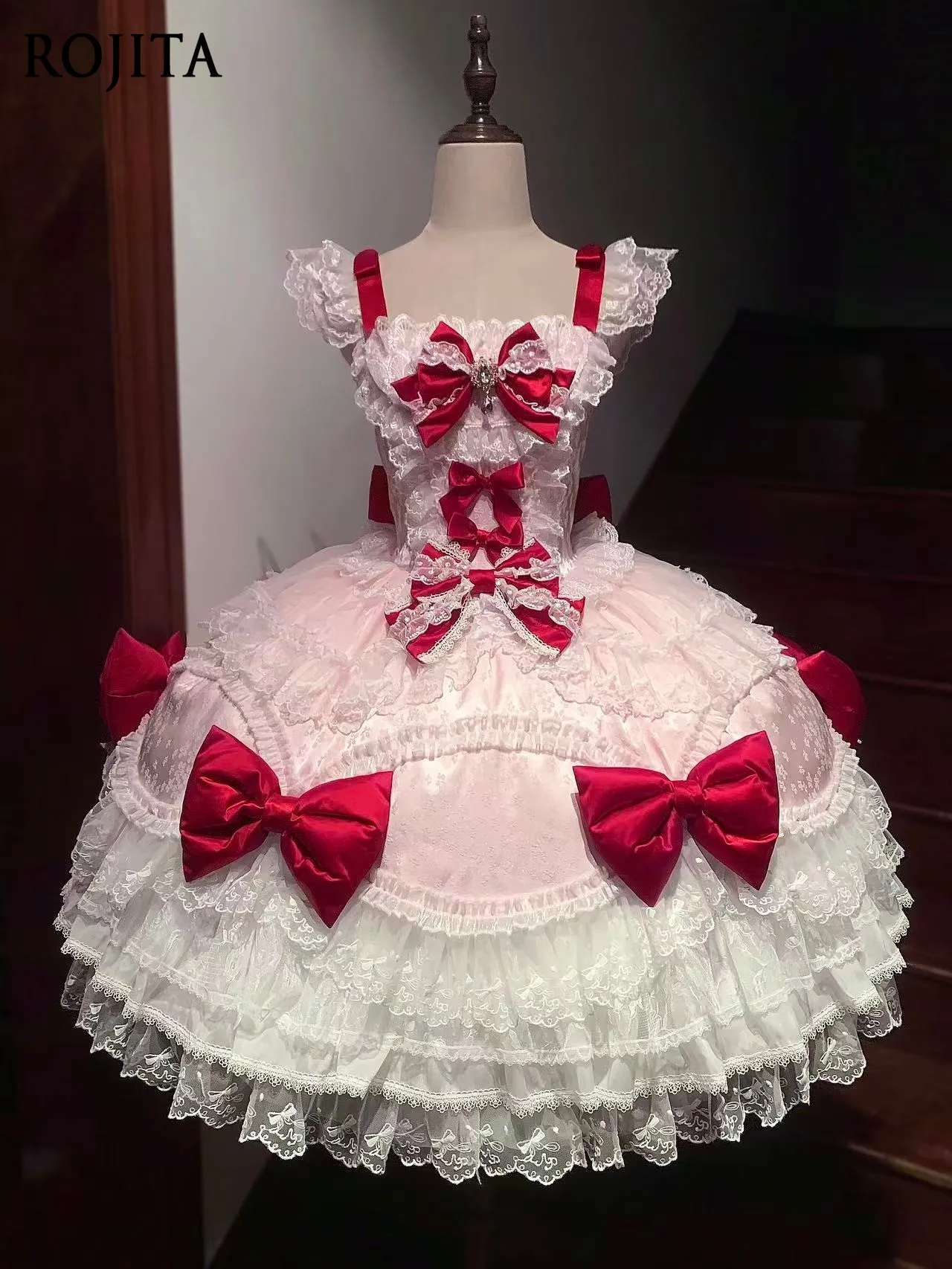 

Original Design Lolita Dress for Women 2026 Summer New Doll Feel JSK Strap Dress for Girls with Back Bow