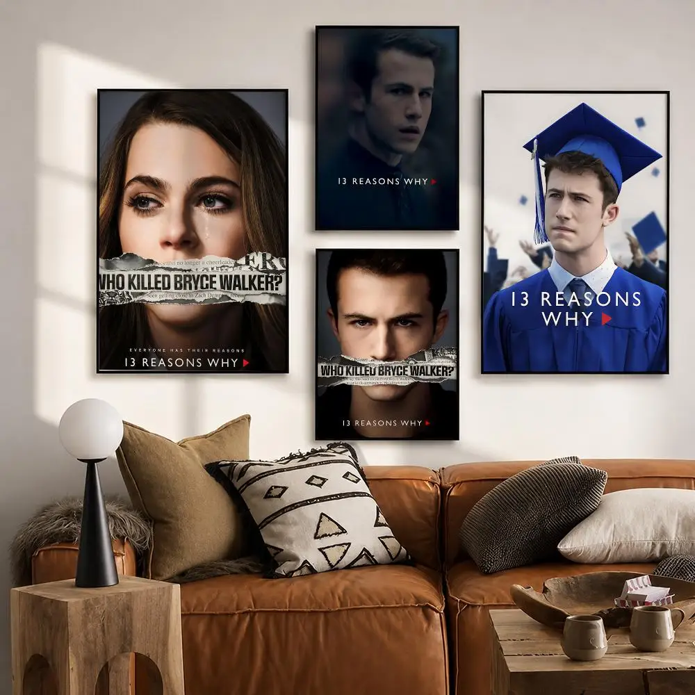 TV Series 13 Reasons Why Poster HD poster wall art self-stick no-residue for home cafe office great gift
