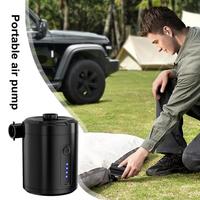 Portable Air Pump Electric Type-C Rechargeable Air Mattress Pump Wireless Mattress Inflator With Nozzles Low Noise Compressor