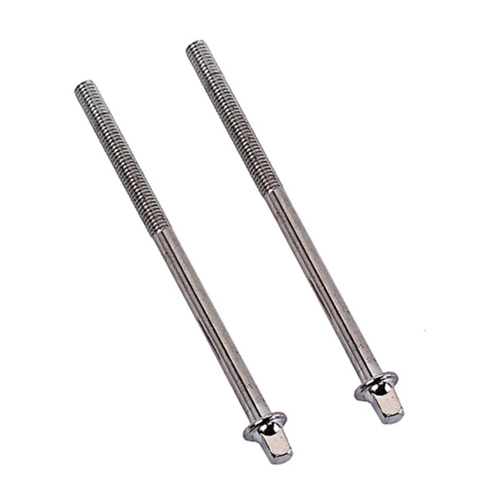 

2pcs Plated Screws Bolt for Snare Tom Drums Drum Screw Rod Snare Drum Tension Rod Repair Parts Percussion Hardware