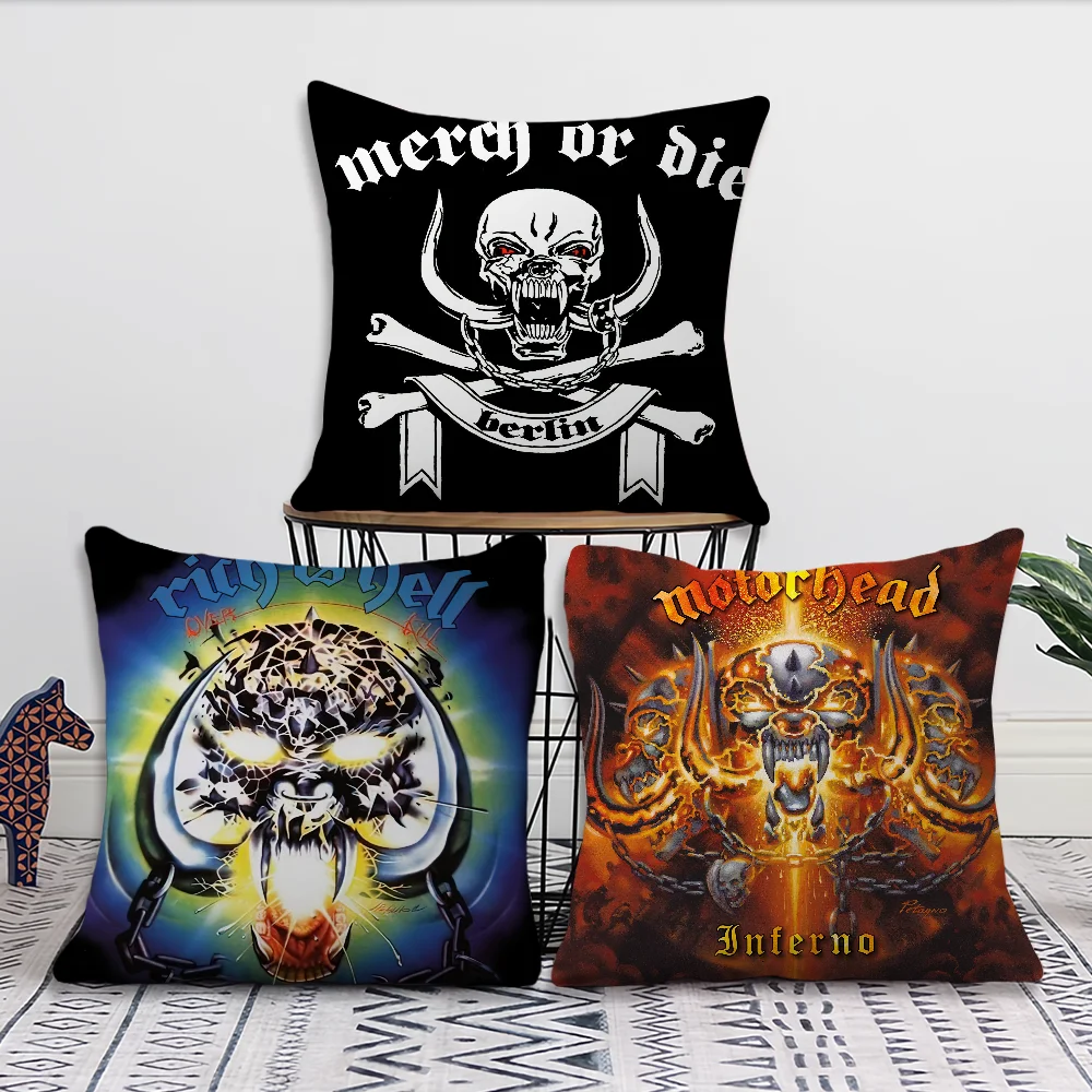 M-Motor-headS Band cushion cover Living Room Accent Couch Back Support Square Lounge Restful Nap Companion Pillow Case