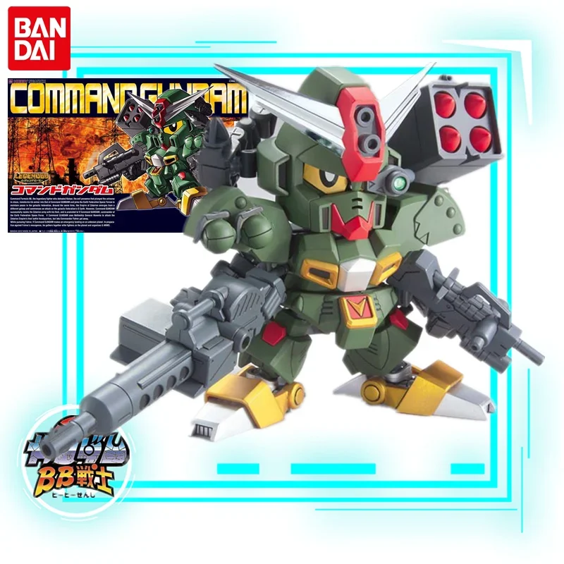 Bandai Gundam Model Kit Anime Figure SD BB 375 Commando Banshee Gundam Collection Gunpla Anime Action Figure Toys for Children