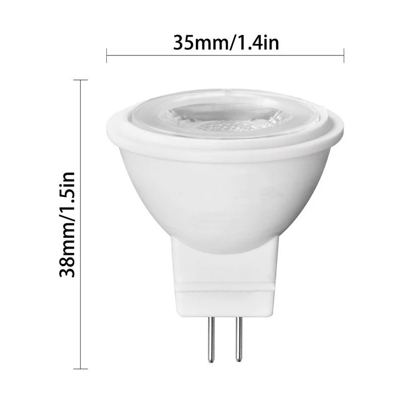 Lampu sorot LED Mini MR11, 5 buah 3W dapat diredupkan Mini MR11 GU4 2835 SMD 110V 220V 12 v-24 V ganti 30W Halogen dingin lampu putih netral