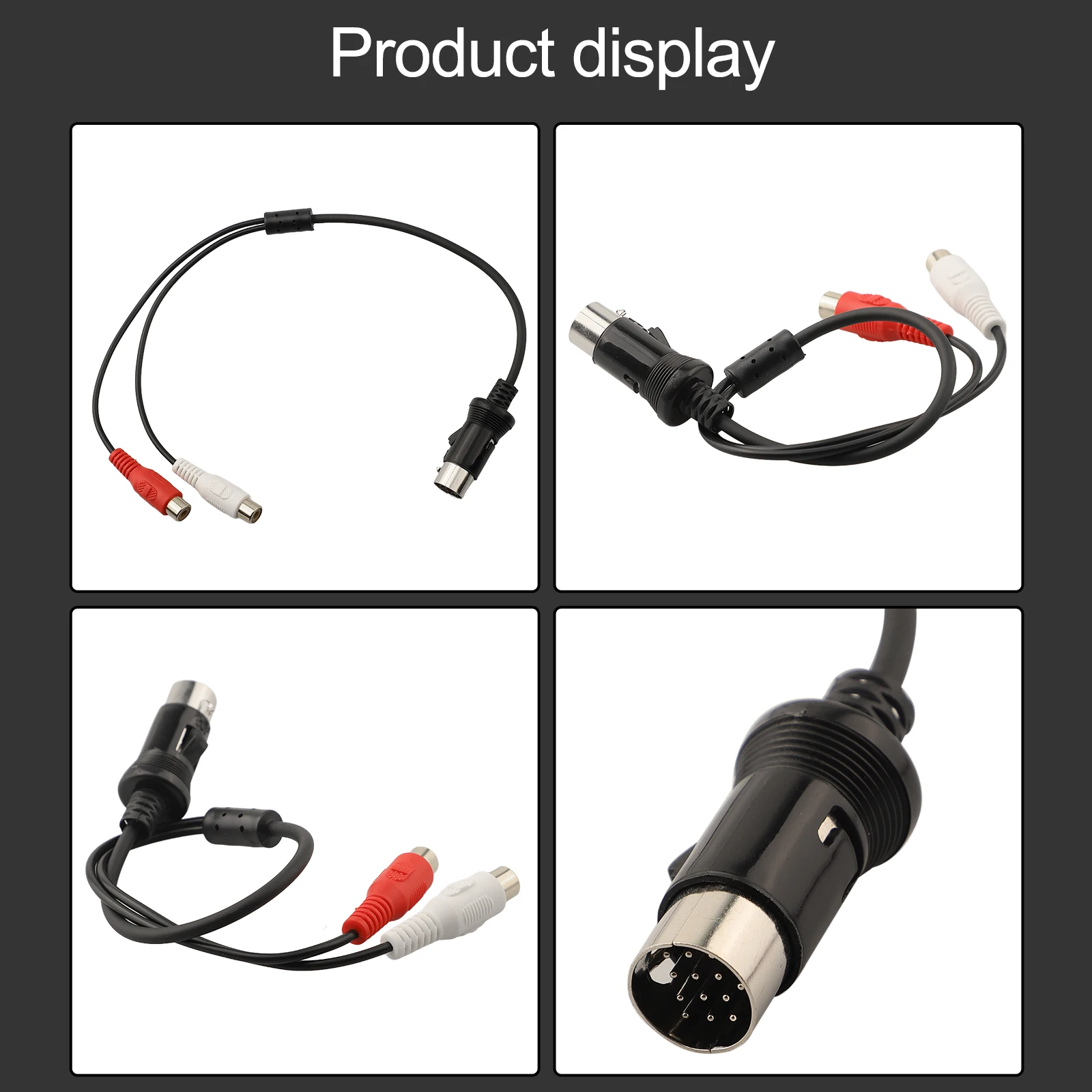 

13 Pin AUX Cable AUX Audio Adapter Car Installation Non-deformed Quick Installation Reliable Material Direct Installation