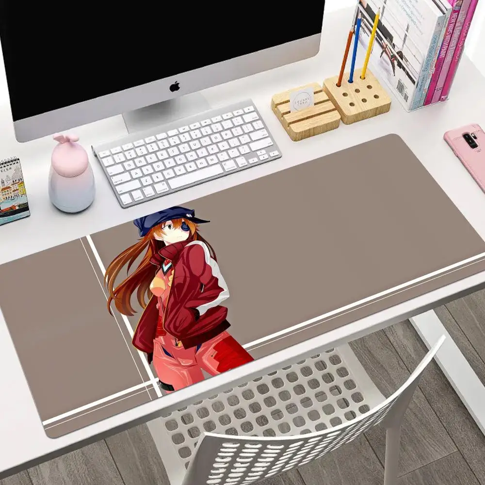 Cute Eva Asuka Fashion Mouse Pad Large Anime Desk Mat Luxury Desktop Cartoon Gaming Gamer Keyboard Office Computer Soft Cushion