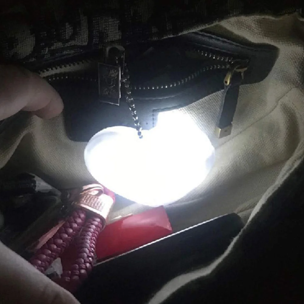 Bolsa Luz Coração Em Forma de Toque Sensor LEVOU Saco Lâmpada com Clip para o Presente do Dia das Mães Portátil...