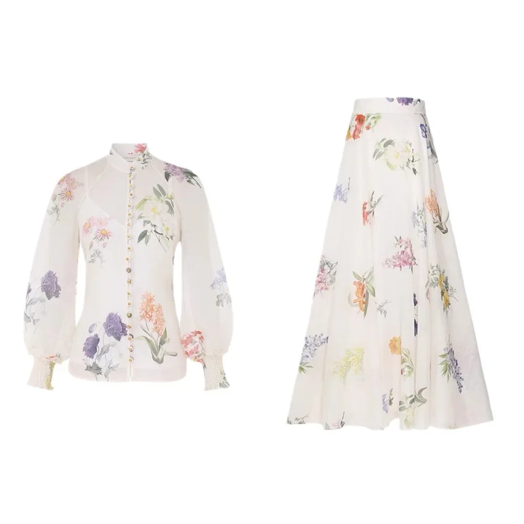 Dress Australian Fashion Summer Dresses 2024 New Printed Long Set Elegant Dress Womens Midi Dresses