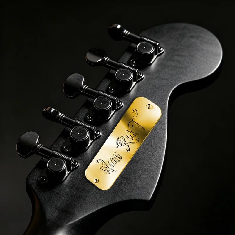 [Custom Item] Unique Engraved Nameplate: Laser-Engraved Nameplate for Guitar Headstock—A Must-Have for Music Lovers