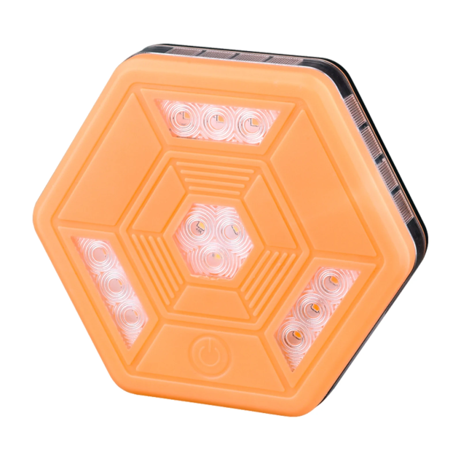 Orange LED Magnetic Road Flare Warning Light IP67 Waterproof Auto Safety Signal Lights Multifunctional for Truck/Road RV Vehicle