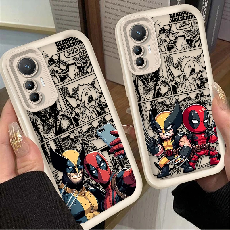 Marvel Deadpool Wolverine Case for Xiaomi 11 Lite 5G NE 13T 12T 11T 13 12 M6 Pro 4G POCO X6 X5 X4 GT X3 NFC F3 F4 F5 F6 M5S C65