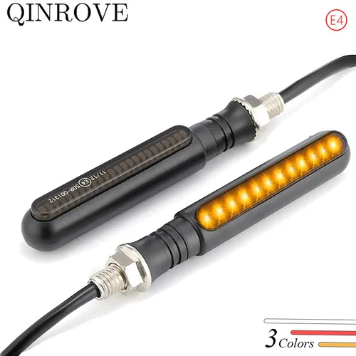 Imagen 1 del producto Luces LED universales de señal de giro para motocicleta, luces traseras, lámpara M10 12V, indicador intermitente ámbar resistente al agua, accesorios para motocicleta