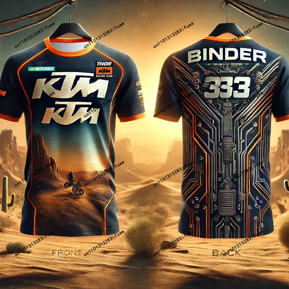 

Папка TECH3 2025RB MotoREX Moto-Gp KTM # 33 Электрическая светящаяся схема пустыни WILD WEST Racing Team WP Повседневная футболка для взрослых KID