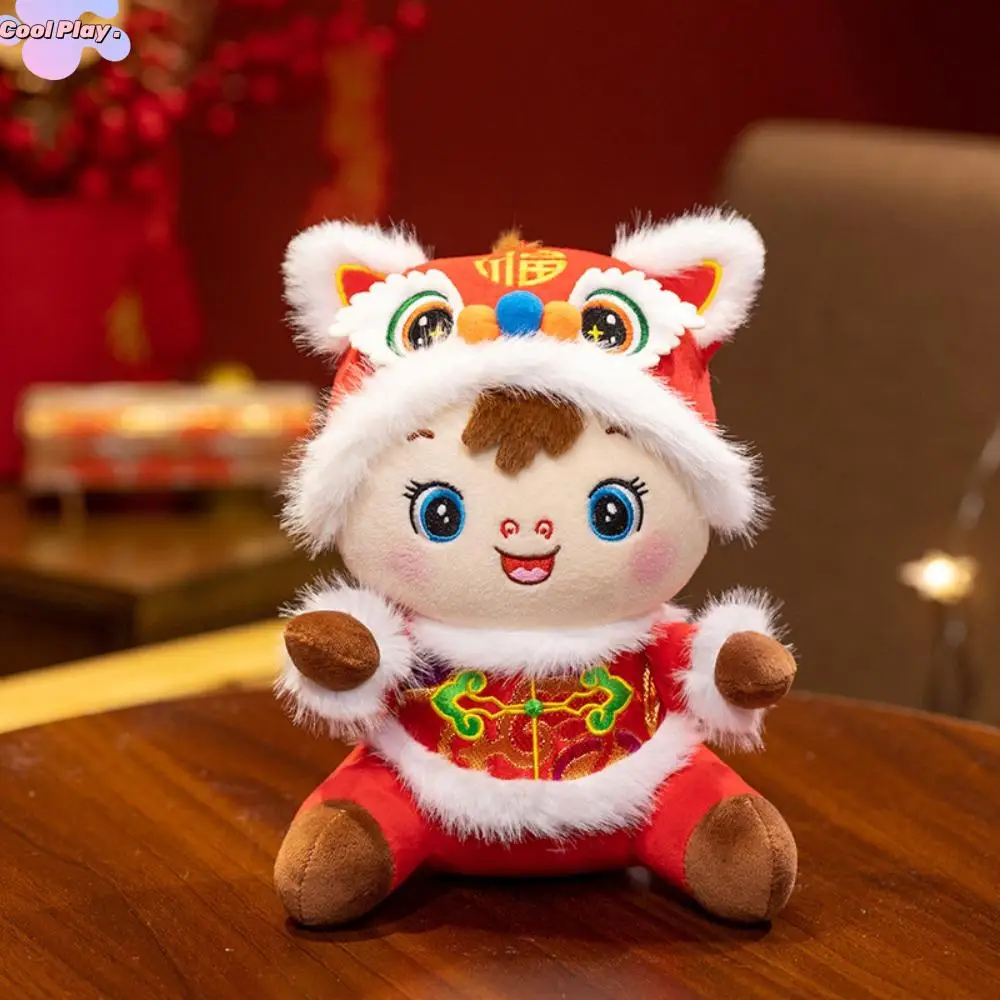 

Funny Cartoon Animal Horse Stuffed Toys 16/20/25cm Lucky Chinese Zodiac Horse Cute Red Pony Plush Doll Home Decor