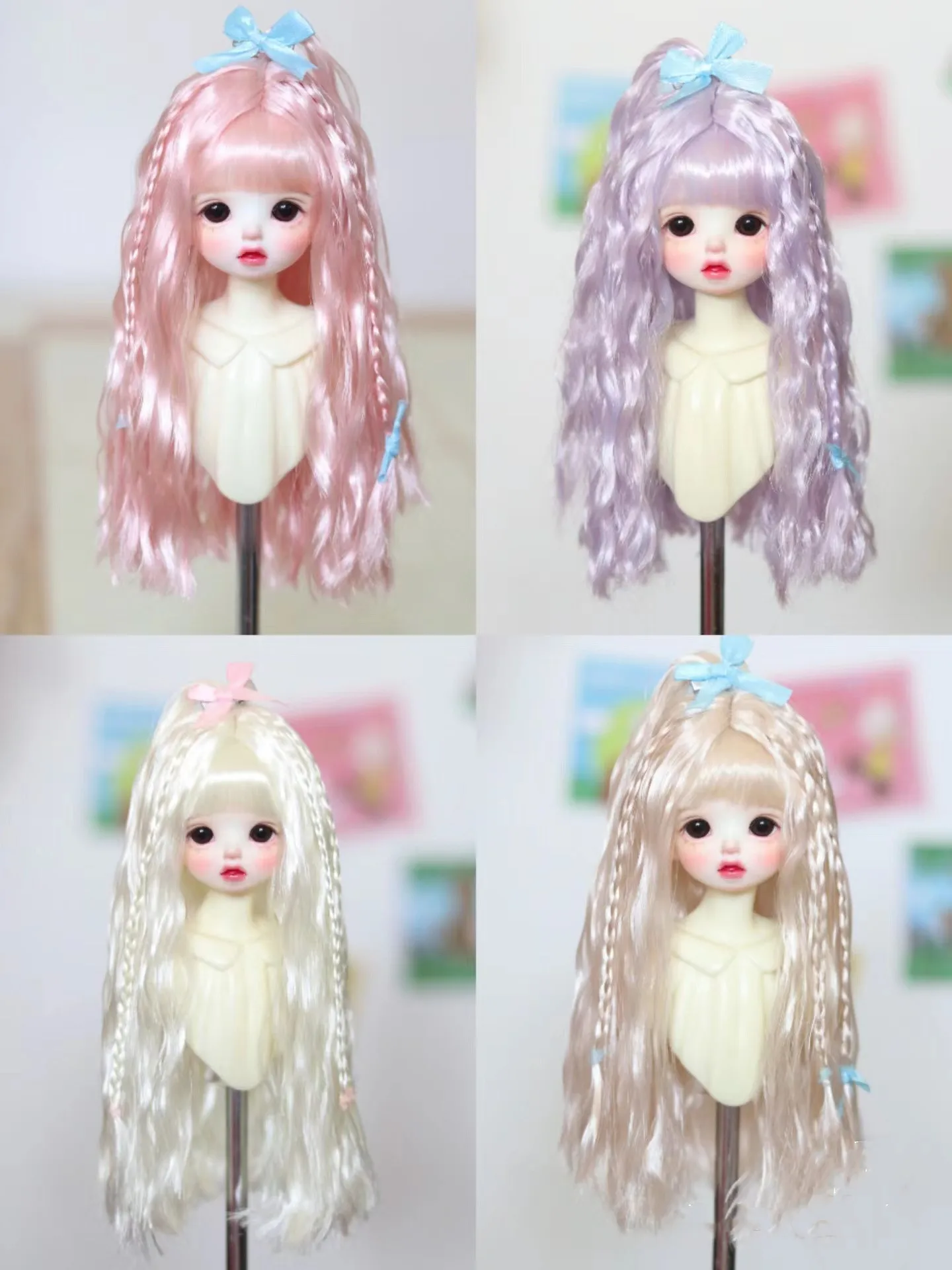 

Curly 1/6 BJD Doll Hair, Lovely Braided Braids Mohair Wig Free Shipping