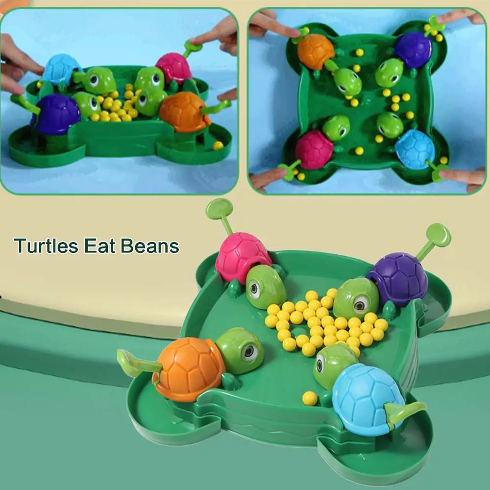 

Tabletop Game Turtles Eat Beans Board Game Portable Learning Hungry Turtle Board Game Funny Multiplayer Puzzle Game Interactive