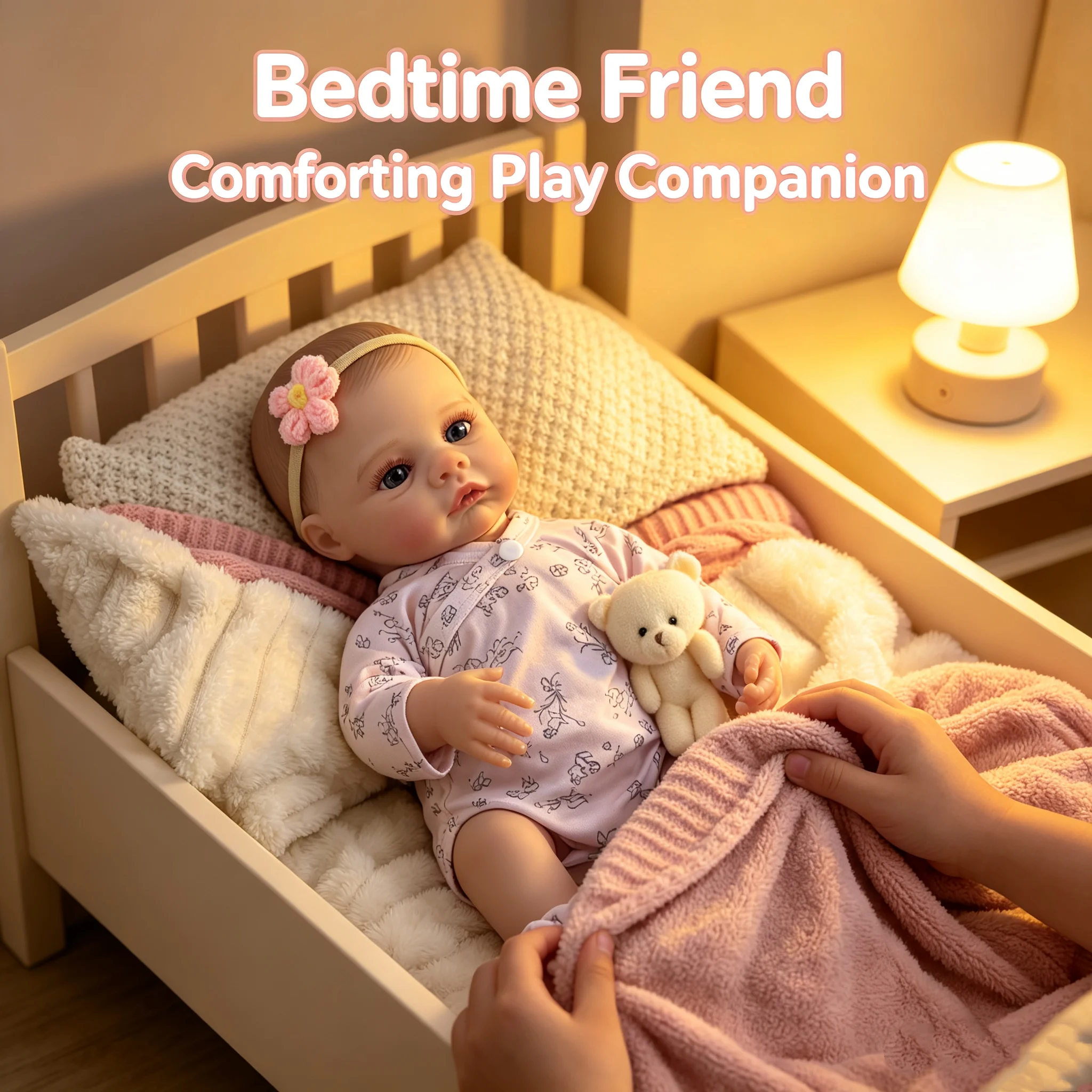 18 Inch Full Vinyl Girl Reborn Doll Meadow Rotatable Limbs Waterproof Whole Body Realistic Hand-painted Skin Collectible Toy