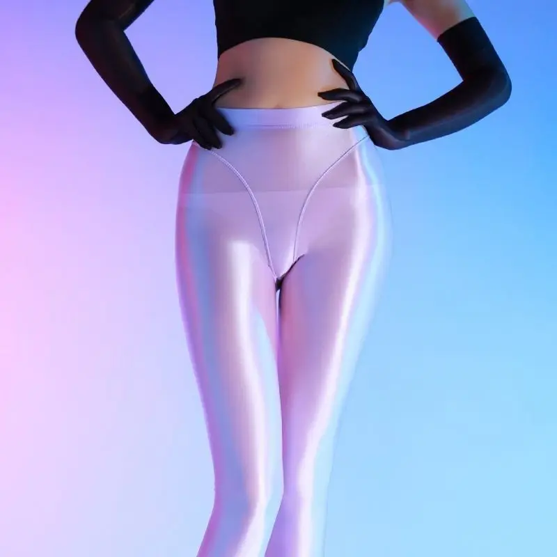 High Cut Oily Shiny Sherbin Tights Women 80d Dance Yoga Sexy Long Leg Leggings Smooth Delicate Elasticity Pantyhose Second Skin