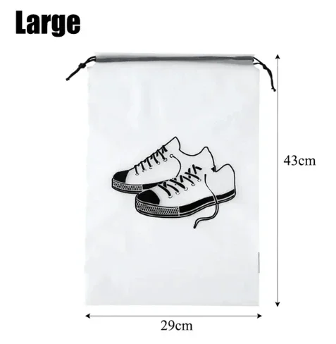 1/5PCS Shoes Storage Bags Travel Portable Clothes Underwear Organizer Transparent Frosted Drawstring Pouch Waterproof Dust-proof