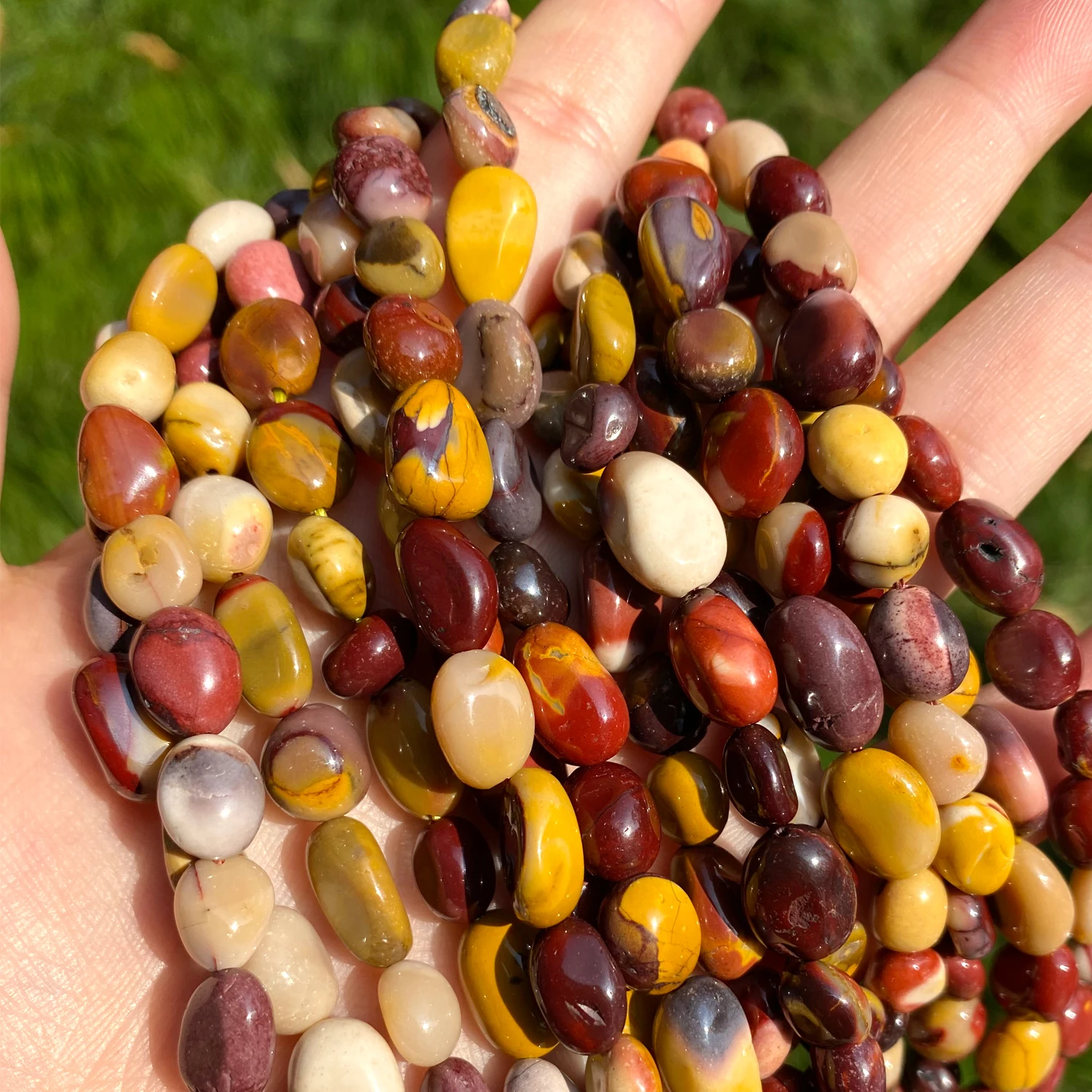 8-10mm Irregular Natural Stone Mookaite Beads Loose Spacer Beads DIY Bracelet Necklace For Jewelry Making Accessories 15 Inches